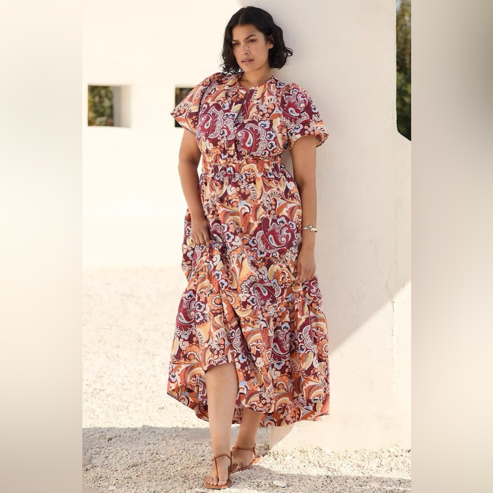 NWT Anthropologie Somerset Maxi Dress – Bold Paisley Print (Plus Size 2X)